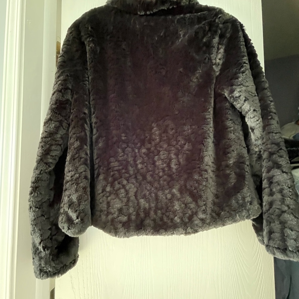 Xhilaration Gray Teddy Jacket Plush Cozy Outerwear